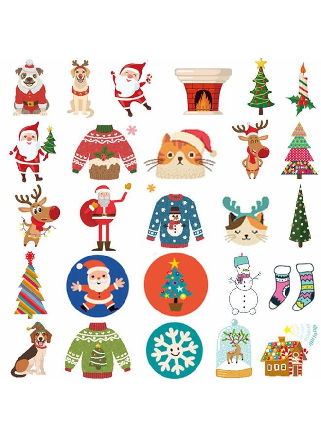 Ooopsiun Christmas Tattoos for Kids - 100 Tattoos | Party Favors & Decorations for Children, Santa Claus, Christmas Tree, Snowman, Reindeer - Image 1