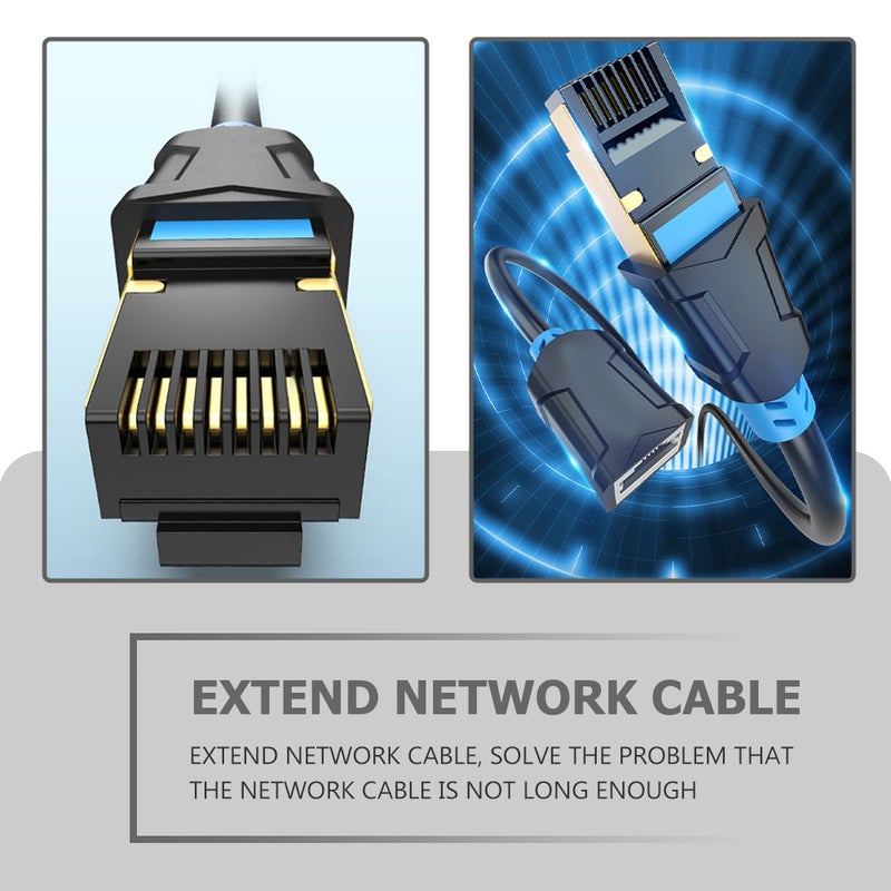2pcs RJ45 Extension Cable 1m Double Shielding Cat6 Ethernet Cable Supply - Image 3