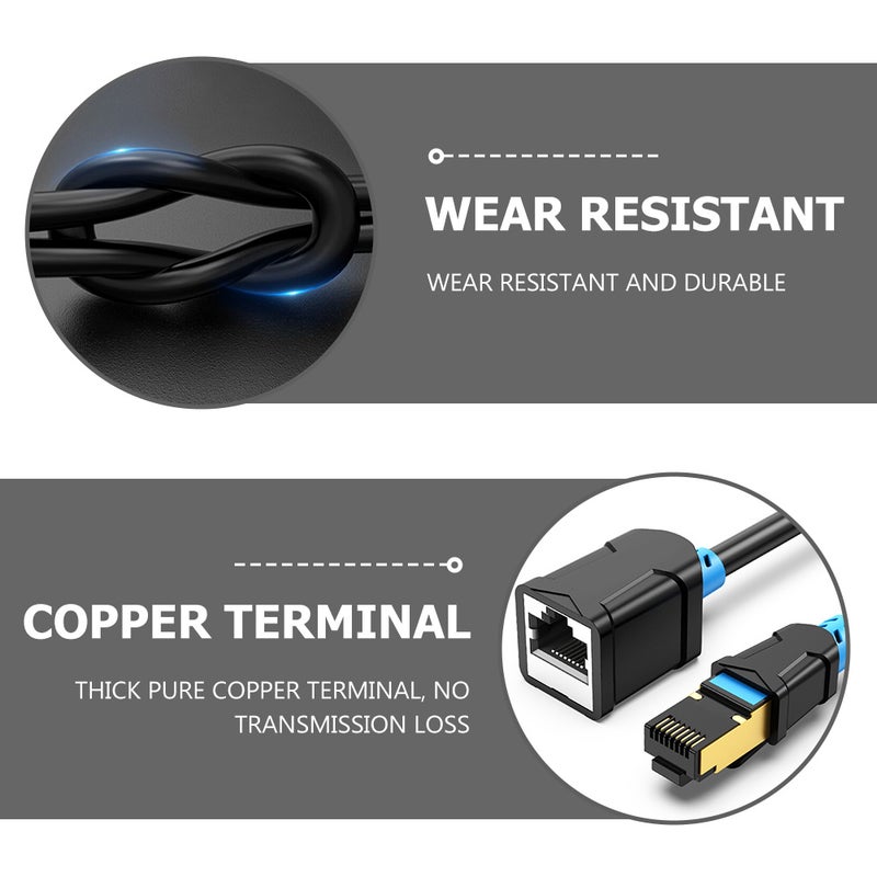 2pcs RJ45 Extension Cable 1m Double Shielding Cat6 Ethernet Cable Supply - Image 2