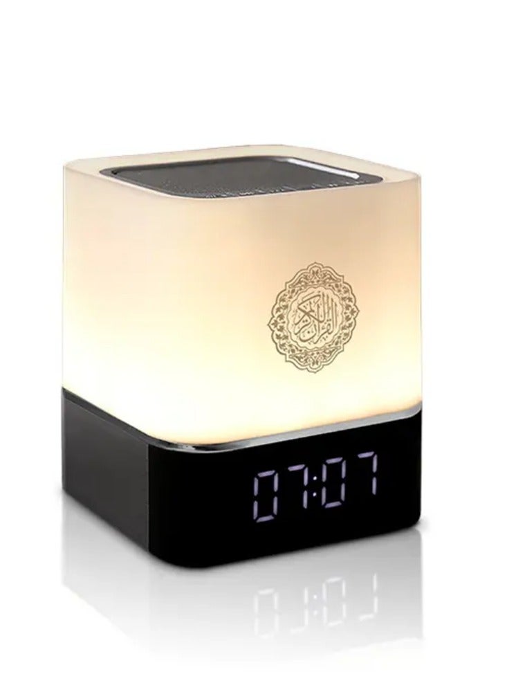 TEXEEM Smart Quran Speaker with 7 Color with RGB LED Lights, Bluetooth Compatible, Digital Prayer Time Display, App Control, Color Changing Lamp, Islamic Audio Player with Touch Controls - Image 2