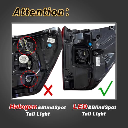 STRAUTOS LED Tail Lights Compatible With Ford F150 2021 2022 2023 With Blind Spot Rear Brake Lamp Signal Assembly Fit King Ranch Lariat Limited Platinum Taillights(Chrome Housing Right Passenger Side) - Image 3