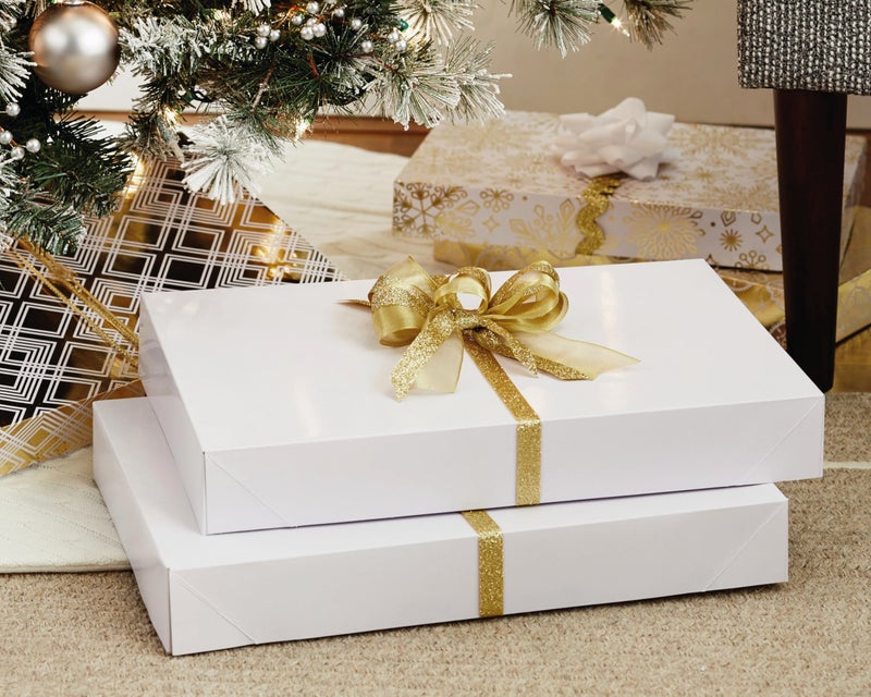 Hallmark 17" XL Gift Boxes with Lids (12 White Robe Boxes, White) for Birthdays, Graduations, Christmas, Weddings, Bridal Showers - Image 2