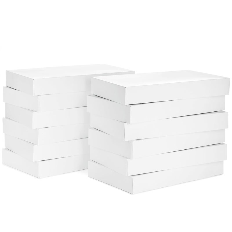 Hallmark 17" XL Gift Boxes with Lids (12 White Robe Boxes, White) for Birthdays, Graduations, Christmas, Weddings, Bridal Showers - Image 4