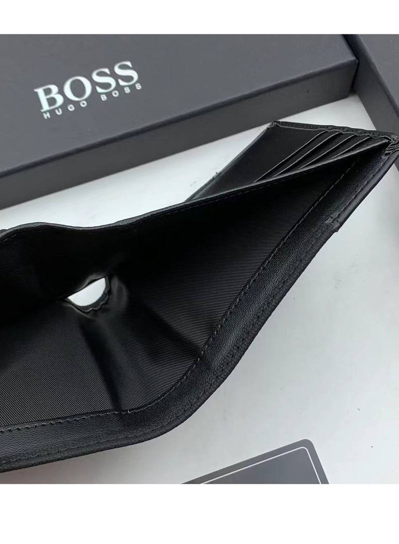 Hugo Boss Leather Wallet and Card Holder Set