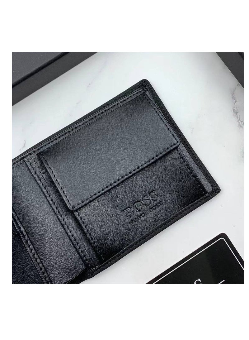 Hugo Boss Leather Wallet and Card Holder Set