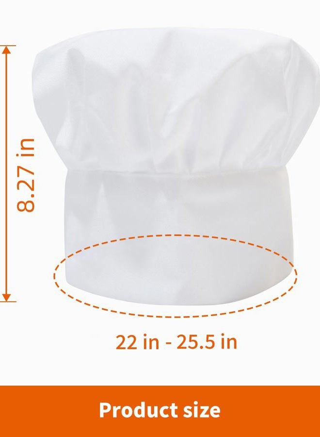 Xeoxarel Chef's Hats Adjustable Elastic Baker Kitchen Cooking Chef Cap for Adult/Kids, 1 Pack White Chef Hat, One size - Image 5