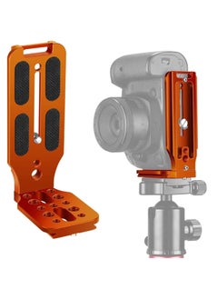 DSLR Camera L Bracket Vertical Horizontal Switching Tripod Quick Release Plate with Screws Wrench Compatible with Canon/Nikon/Sony/DJI Osmo Ronin Zhiyun Stabilizer Tripod Monopod (Orange)