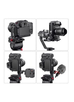 Anmi DSLR Camera L Bracket Vertical Horizontal Switching Tripod Quick Release Plate with Screws Wrench Compatible with Canon/Nikon/Sony/DJI Osmo Ronin Zhiyun Stabilizer Tripod Monopod (Orange)  - Image 4
