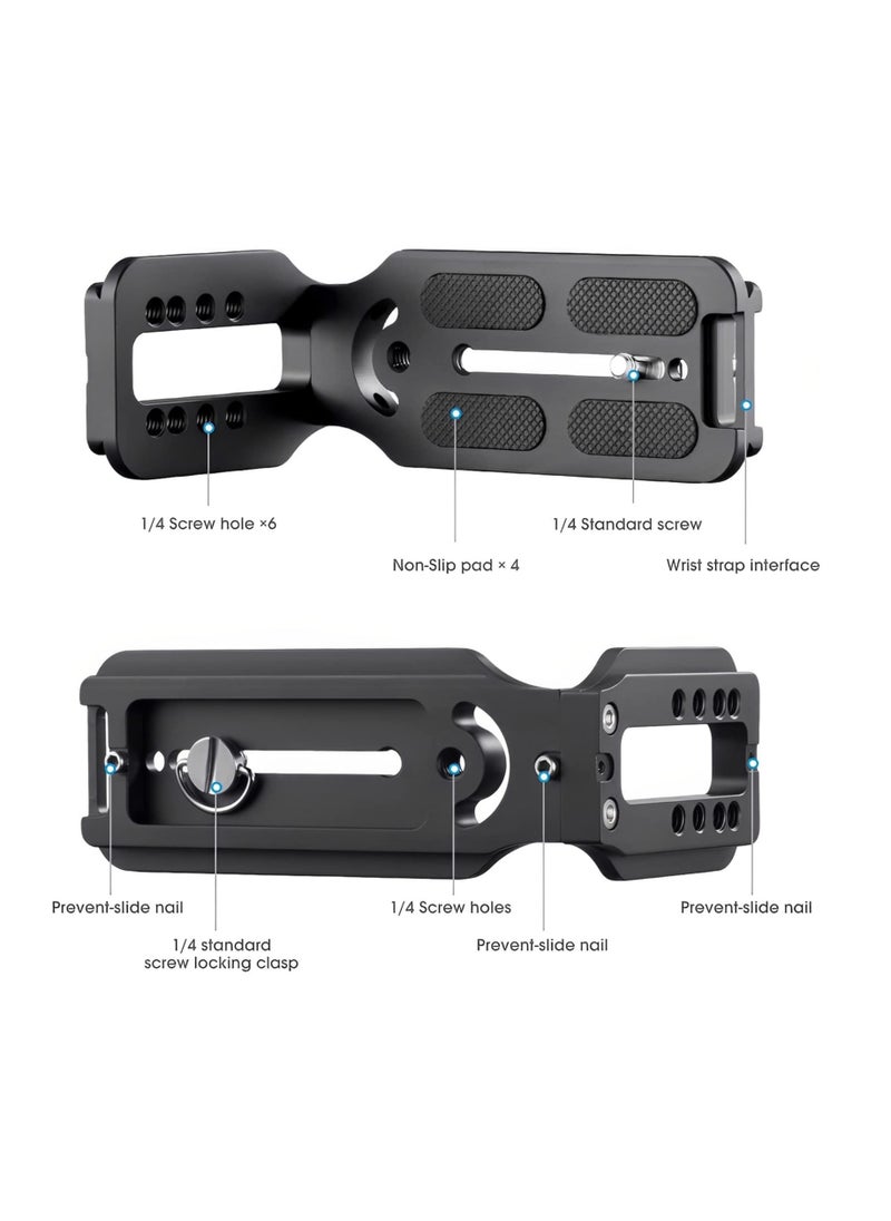 Anmi - DSLR Camera L Bracket Vertical Horizontal Switching Tripod Quick Release Plate with Screws Wrench Compatible with Canon/Nikon/Sony/DJI Osmo Ronin Zhiyun Stabilizer Tripod Monopod (Orange) - Image 1