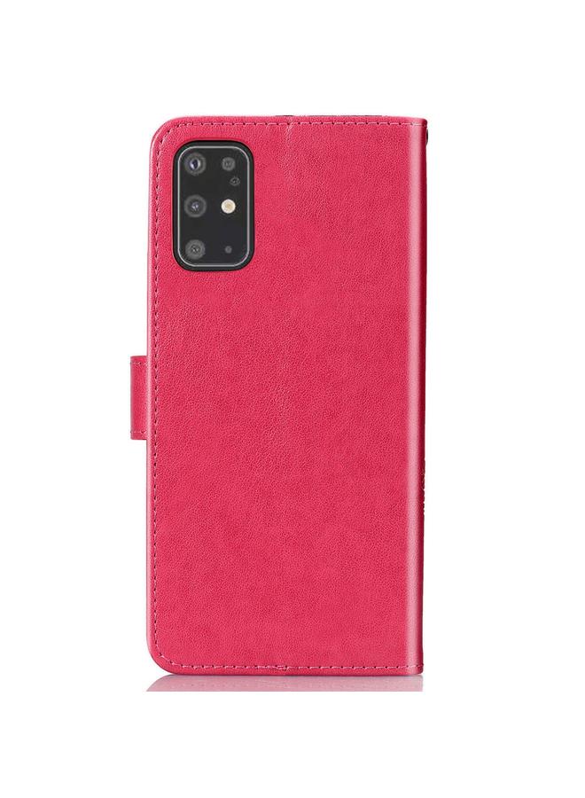 Zaboon Case For Galaxy S20+ Lucky Clover Pressed Flowers Pattern Leather Case with Holder & Card Slots & Wallet & Hand Strap - Image 3