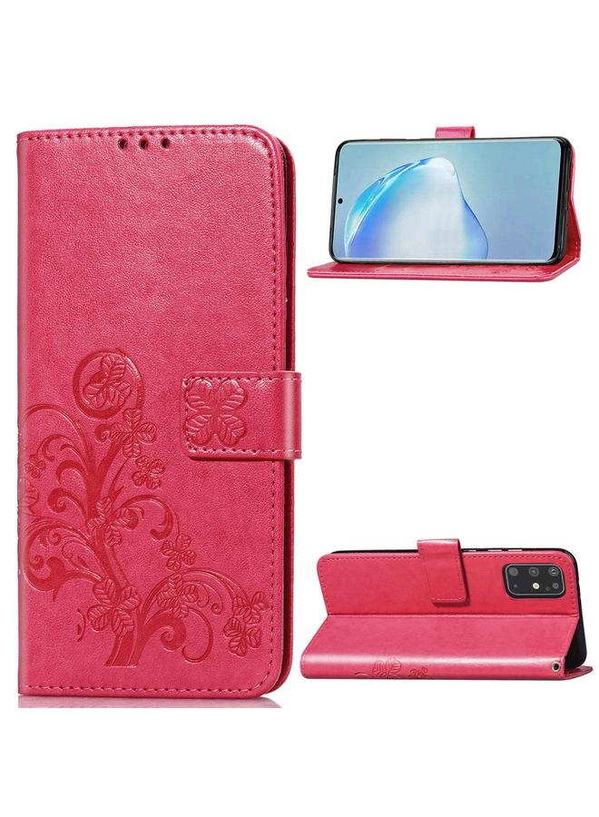 Zaboon Case For Galaxy S20+ Lucky Clover Pressed Flowers Pattern Leather Case with Holder & Card Slots & Wallet & Hand Strap - Image 1