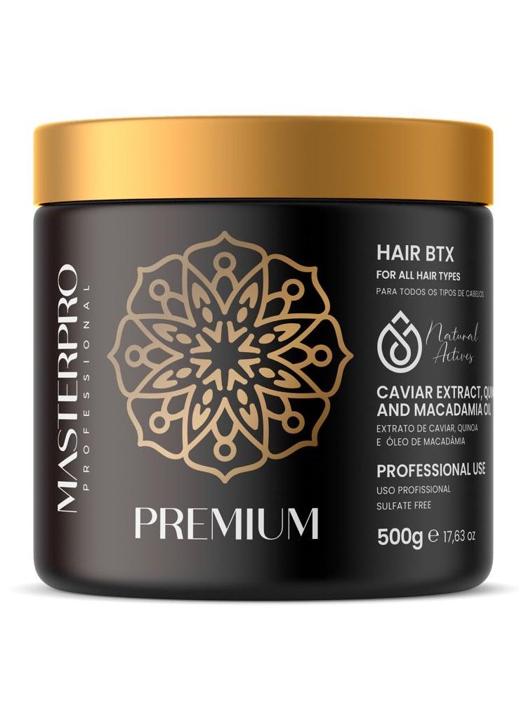 MASTERPRO PROFESSIONAL Premium Hair Botox Gloss and Shine Botox Hair Treatment with Caviar Extract, Quinoa and Macadamia Oil for All Hair Types  Repair for Damaged or Dry Hair Frizz and Sulfate Free 500 G  - Image 1