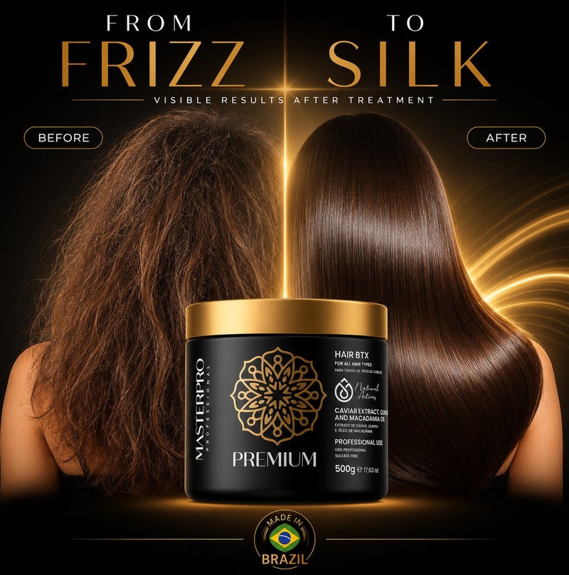 Masterpro Professional | Premium Hair BTX Treatment 500g | Caviar Extract, Quinoa & Macadamia Oil | Anti-Frizz Deep Repair | Gloss & Shine | Sulfate-Free Hair Treatment for All Hair Types - Image 3