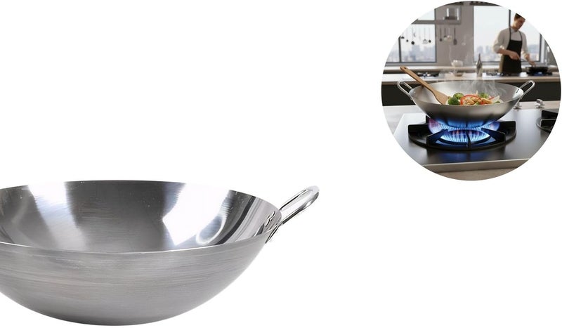 Iron Wok for Stir-Frying with Round Bottom Design Traditional Stoves and Open Flame Cooking - Image 5
