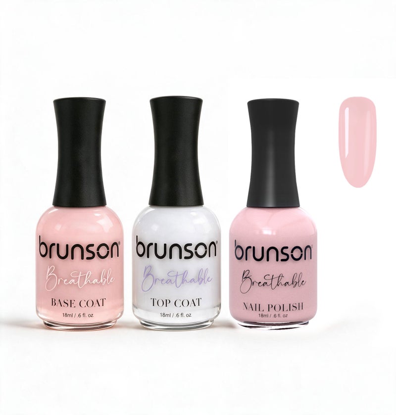 Peelable Nail Polish Set – Brunson Halal Peel-Off Nail Polish | Breathable Water-Based Nail Polish & Wudu-Friendly Peelable Nail Enamel | Quick-Dry Vegan Non-Toxic Manicure Set with Base Coat & Top Coat