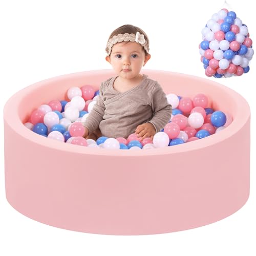 Wilwolfer Foam Ball Pit for Toddlers with 100 Balls Large Baby Ball Pit for Babies with Soft Memory Sponge Indoor Outdoor Baby Playpen Kids Play Ball Pool - Image 1