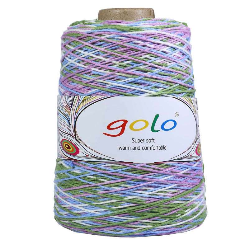 golo Cotton Cone Yarn for Weaving Carpet 6/4 Warp Yarn 250g Cotton BulkyYarn for Weaving 207 Purple - Image 1