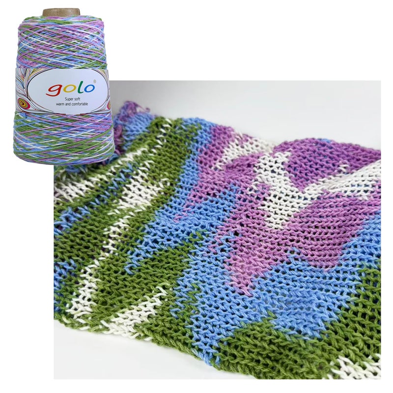 golo Cotton Cone Yarn for Weaving Carpet 6/4 Warp Yarn 250g Cotton BulkyYarn for Weaving 207 Purple - Image 2
