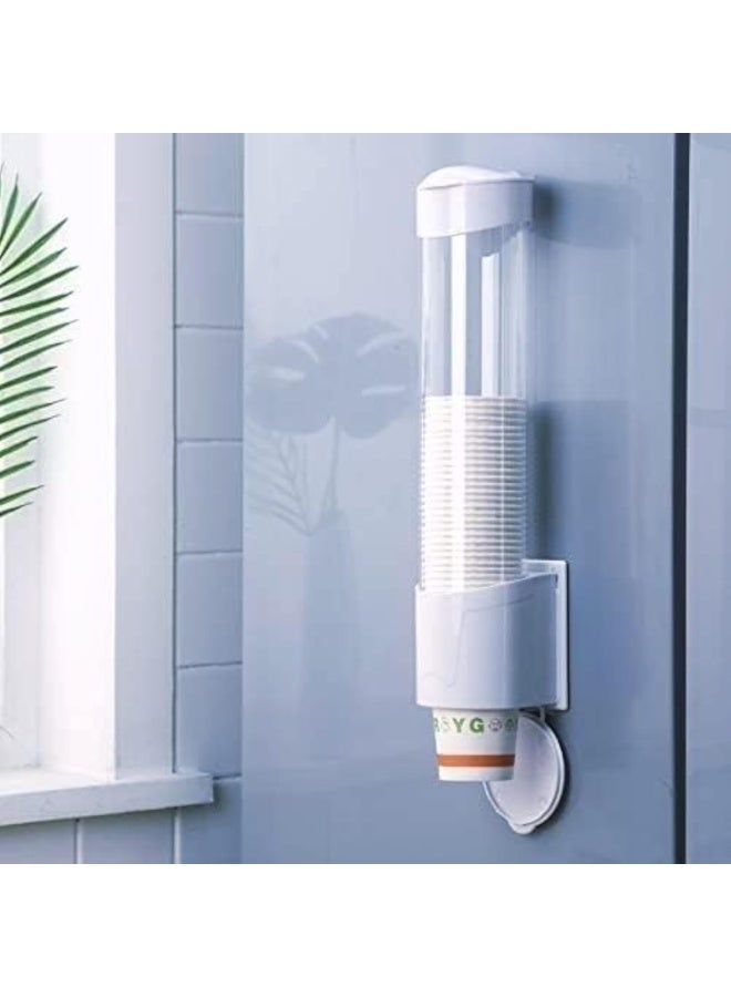 Automatic wall-mounted plastic cup dispenser – Cup holder for home and office use - Image 1