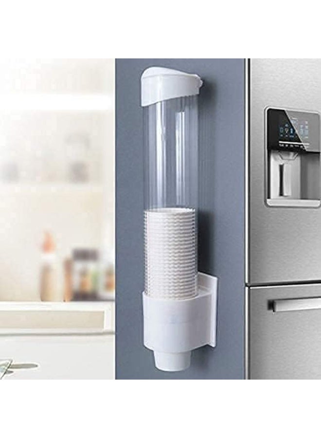 Automatic wall-mounted plastic cup dispenser – Cup holder for home and office use - Image 2