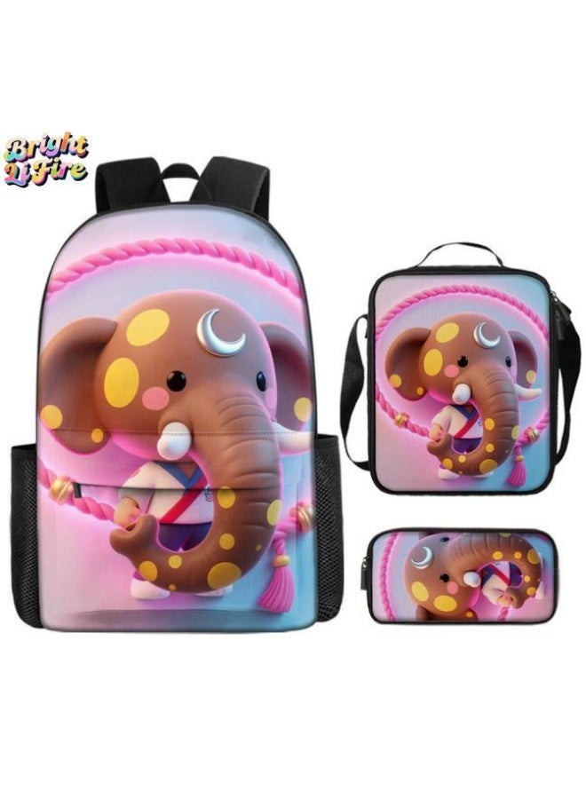 Bright Li Fire Cute cartoon embellishment, double-shoulder pen bag set (students, children, friends' outings, mountain climbing sports, etc. can be used) - 70 - Image 1