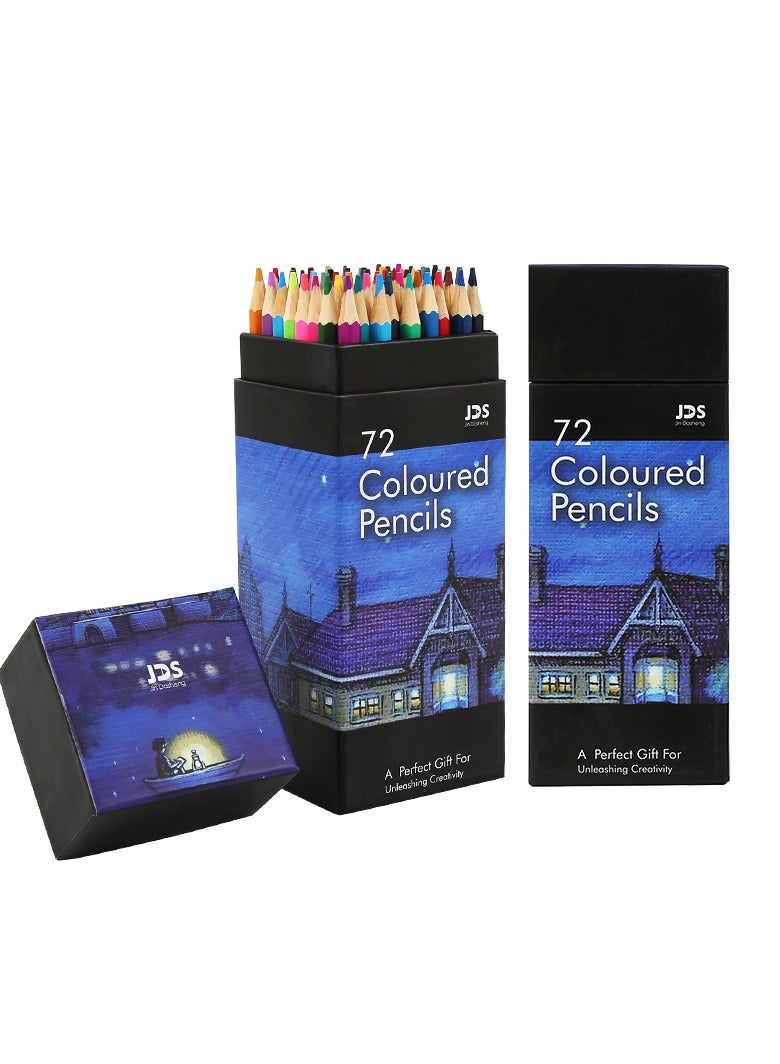 72 Colored Pencil Set , Premium Soft Core Colored Pencil Leads For  Artists, Professionals And Colorists, Protective And Neat, Great For Drawing, Blending, Shading, Colored Pencil Set Gift For Kids, Beginners - Image 1