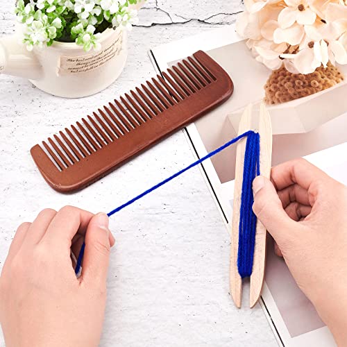 NBEADS Weaving Tool Kit, Including 1 Pc Wood Knitting Looms Shuttle and 1 Pc Wood Weaving Comb Loom Machine Accessories for DIY Craft, Mixed Color - Image 3
