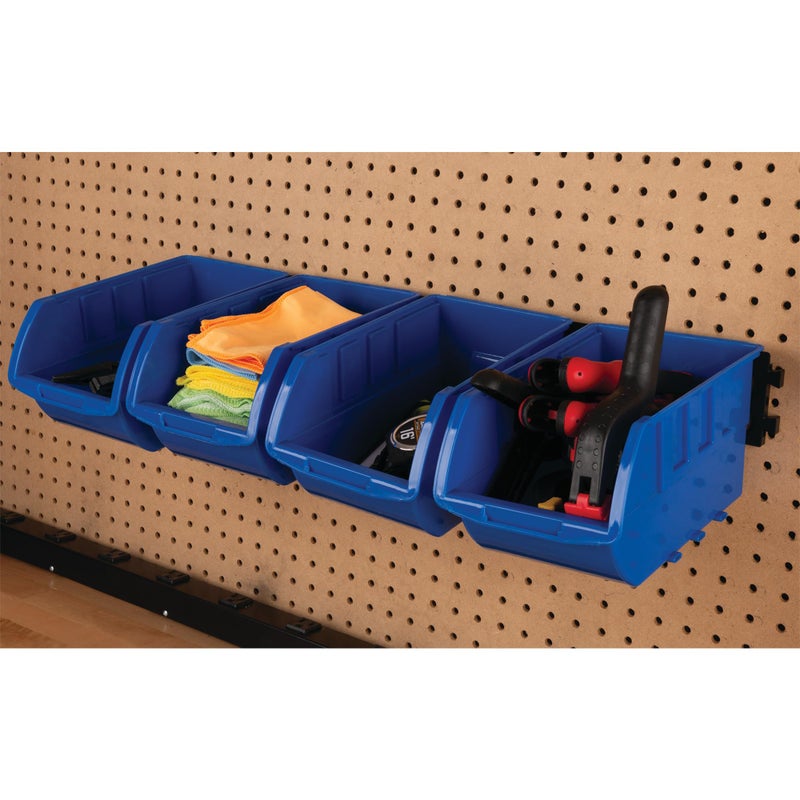 Performance Tool W5196 Large Stackable Storage Trays - Adjustable for Vertical or Horizontal Position, Blue, Pack of 4 - Image 4