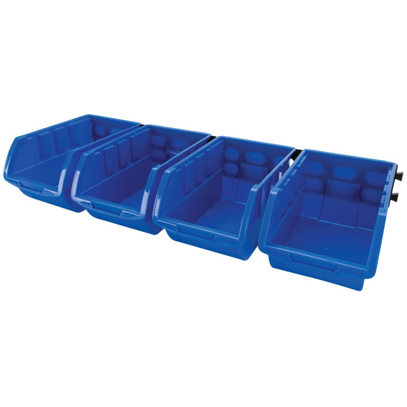 Performance Tool W5196 Large Stackable Storage Trays - Adjustable for Vertical or Horizontal Position, Blue, Pack of 4 - Image 2