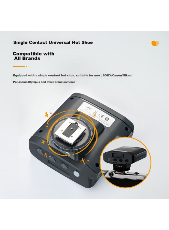 Tarion Mini Flash For Dslr And Mirrorless Cameras, Outdoor Shooting, Hot Shoe Light, Universal Compact Portable Camera Flash Sl-01 Black - Image 2