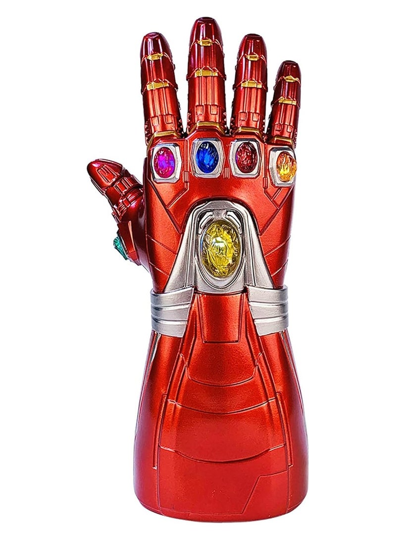 عام قفاز أيرون مان من فيلم أفينجرز: إندجيم وإنتيني وور، قفازات أيرون مان بإضاءة الحجارة المضيئة، قفازات تنكرية مثالية للأداء والتمثيل، ألعاب للأطفال وم collectors من عشاق مارفل. - Image 1