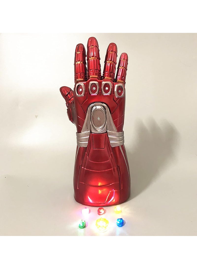 عام قفاز أيرون مان من فيلم أفينجرز: إندجيم وإنتيني وور، قفازات أيرون مان بإضاءة الحجارة المضيئة، قفازات تنكرية مثالية للأداء والتمثيل، ألعاب للأطفال وم collectors من عشاق مارفل. - Image 2