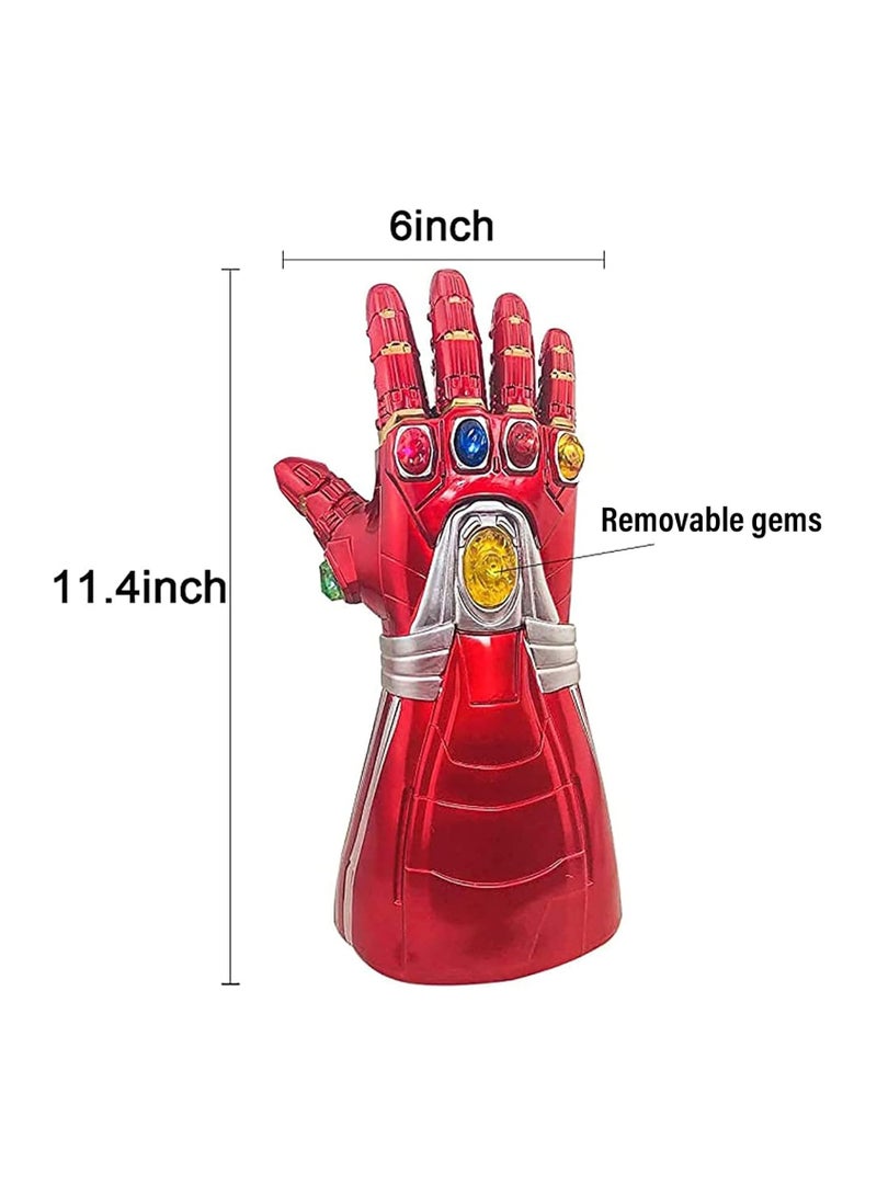 عام قفاز أيرون مان من فيلم أفينجرز: إندجيم وإنتيني وور، قفازات أيرون مان بإضاءة الحجارة المضيئة، قفازات تنكرية مثالية للأداء والتمثيل، ألعاب للأطفال وم collectors من عشاق مارفل. - Image 4