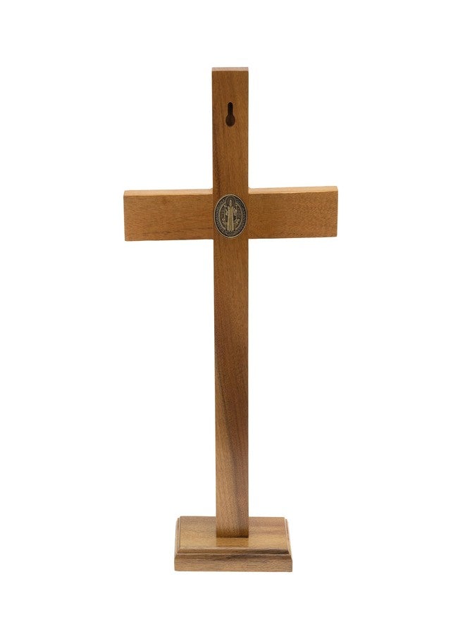 Intercession 15 inch Wood Altar Crucifix with Antique Gold Finish - Image 3