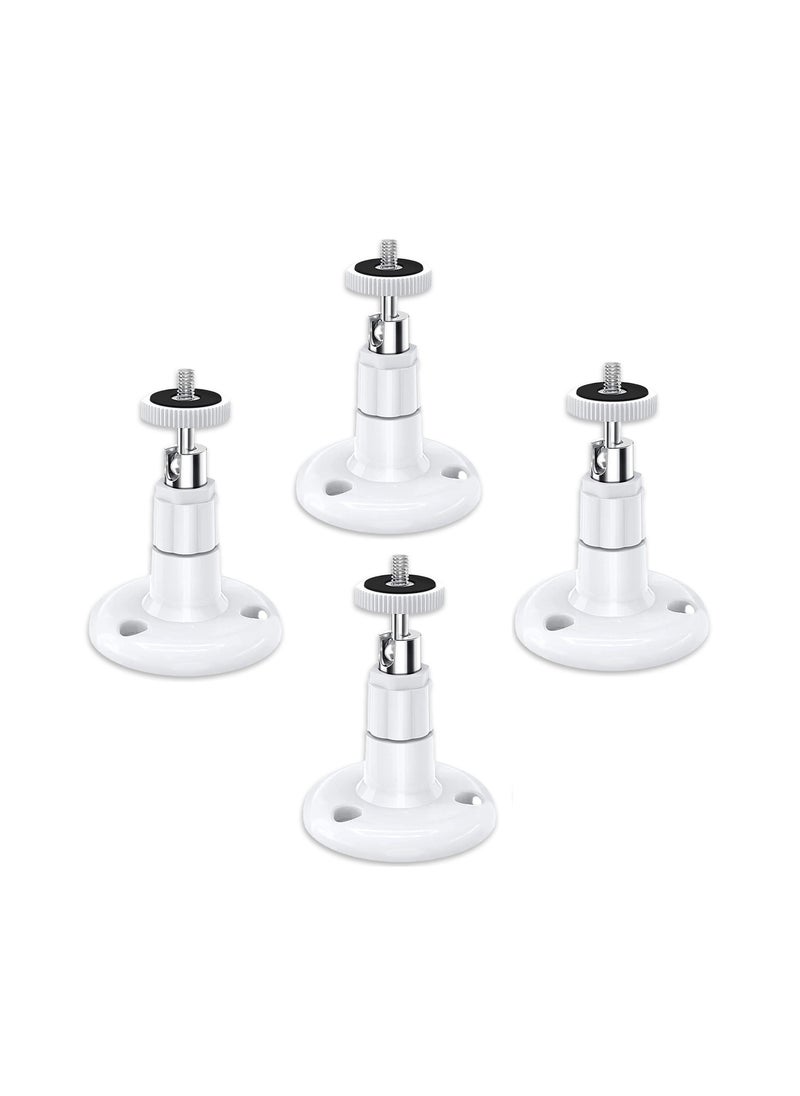 SYOSI 360 Degree Adjustable Indoor/Outdoor Security Bracket, Wall Mount Compatible with Arlo Pro/ Pro 2/ Pro 3/ Pro 4 and for Ring Stick Up/ Indoor Cam Battery, for Wyze Cam Pan/ Outdoor (4 Pack, White)  - Image 1