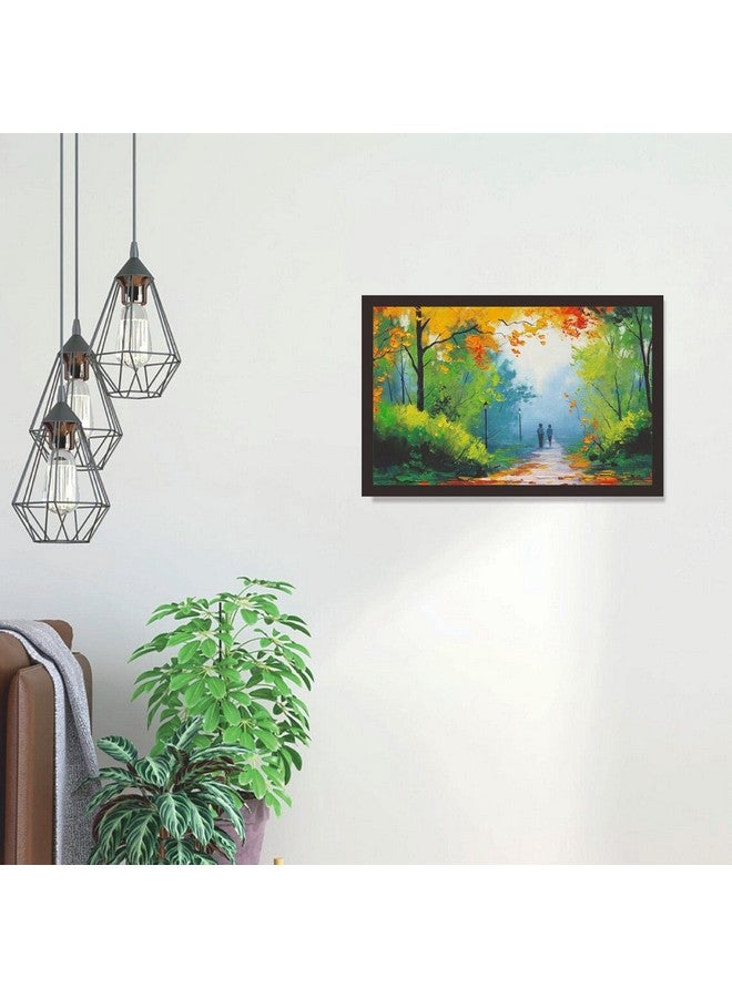 Mad Masters Tree Scenery Framed Photo, Wall Hanging Home Decor Painting for Living Room & Bedroom Decoration (18 x 12 Inch,Paper) - Image 4