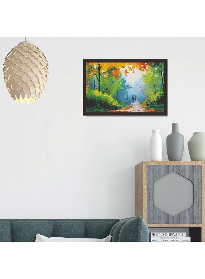 Mad Masters Tree Scenery Framed Photo, Wall Hanging Home Decor Painting for Living Room & Bedroom Decoration (18 x 12 Inch,Paper) - Image 5