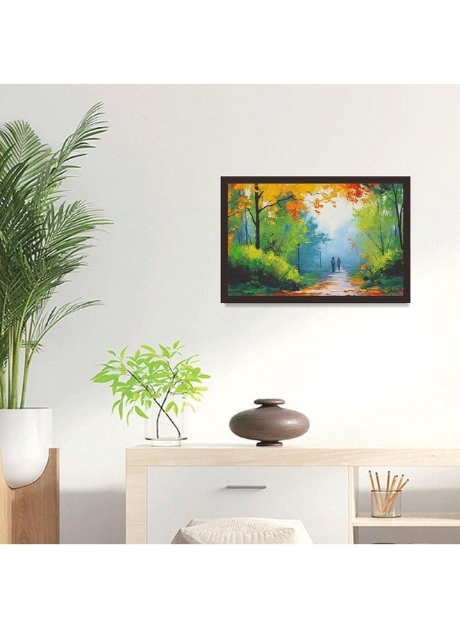 Mad Masters Tree Scenery Framed Photo, Wall Hanging Home Decor Painting for Living Room & Bedroom Decoration (18 x 12 Inch,Paper) - Image 3