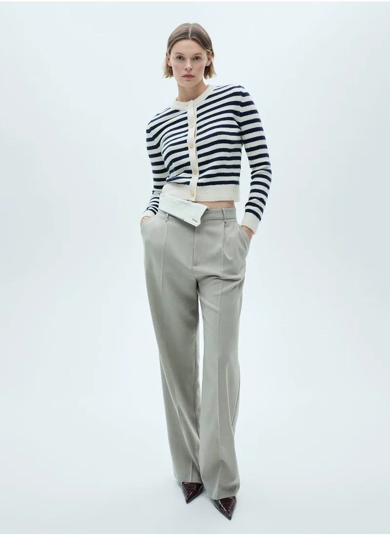 MANGO Knitted Jewel Button Cardigan