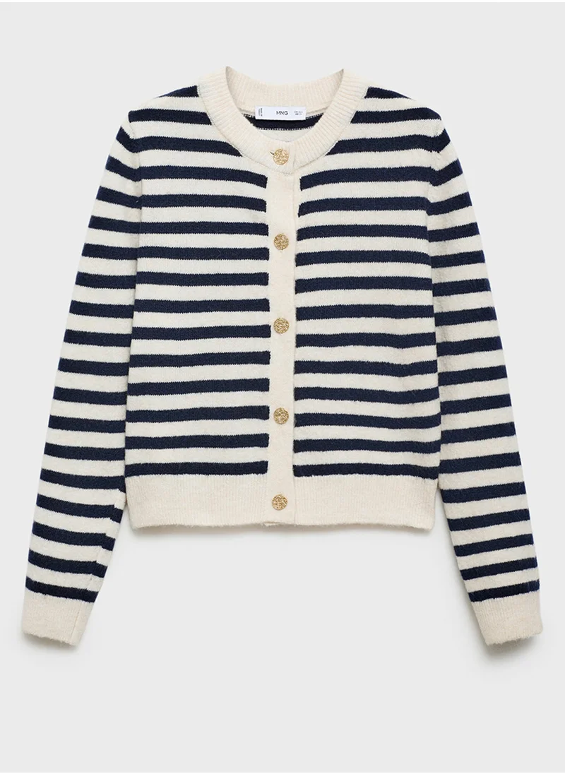 MANGO Knitted Jewel Button Cardigan