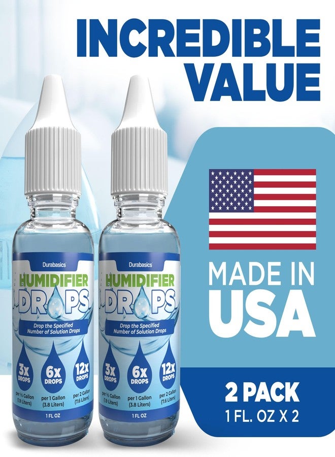 Durabasics [2 Pack] Humidifier Drops for Cleaning - Food Grade Humidifier Cleaner Slows Buildup & Scaling - Cleans & Deodorizes Water - Suitable for All Models - 200+ Day Supply - Made in USA - Image 5