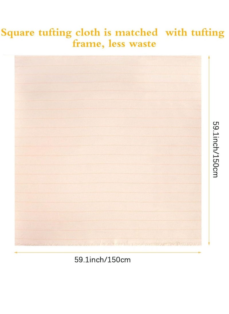59" x 59" Tufting Cloth with Marked Lines, Punch Needle Fabric for Punch Needle, Cut/Loop Pile Tufting  - Image 4