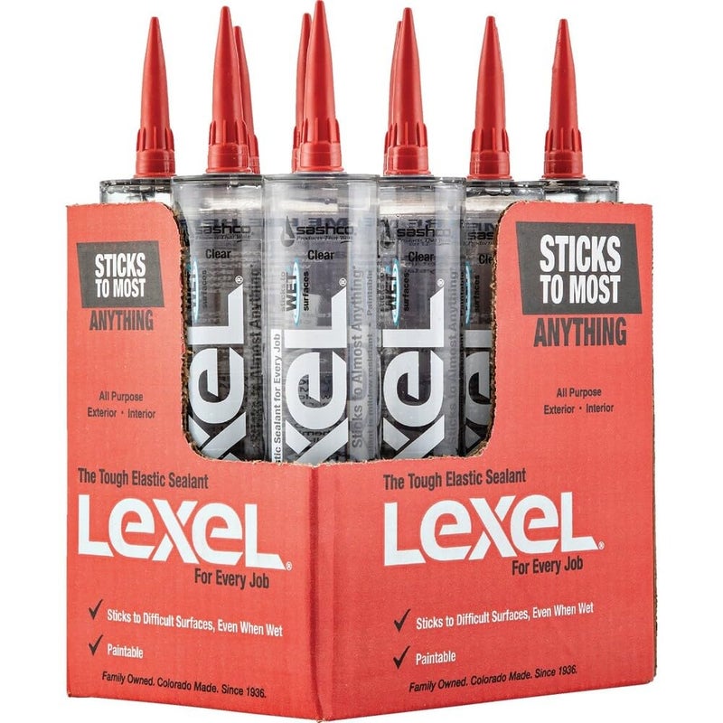 Sashco 13010 10.5oz Clear Lexel Adhesive Caulk - Image 2
