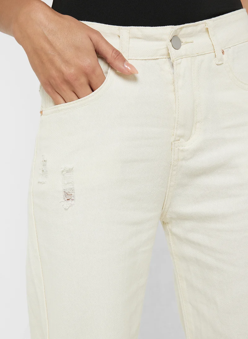 Ginger Mid Rise Straight Fit Jeans