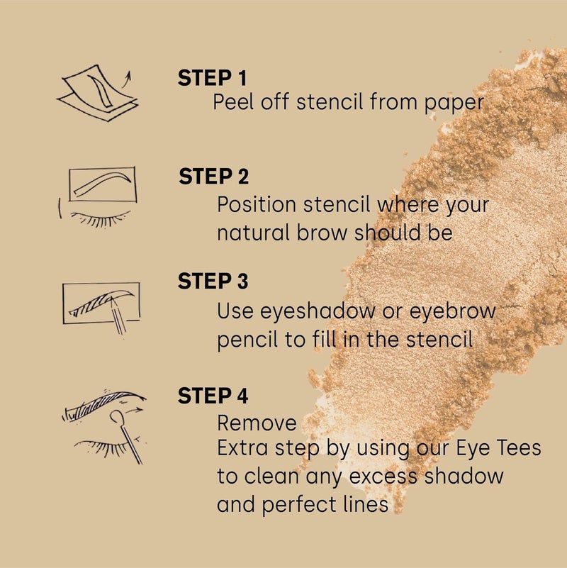 Fran Wilson Professional Instant Brows Arched Stencils - 6 Count - Image 4