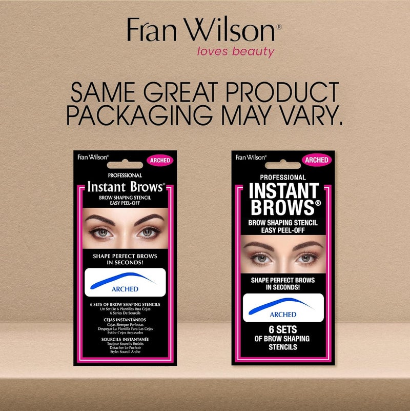 Fran Wilson Professional Instant Brows Arched Stencils - 6 Count - Image 2