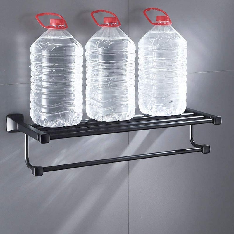 Plantex Space Aluminum Towel Rack for BathroomTowel StandHangerBathroom Accessories24 InchBlack - Image 5