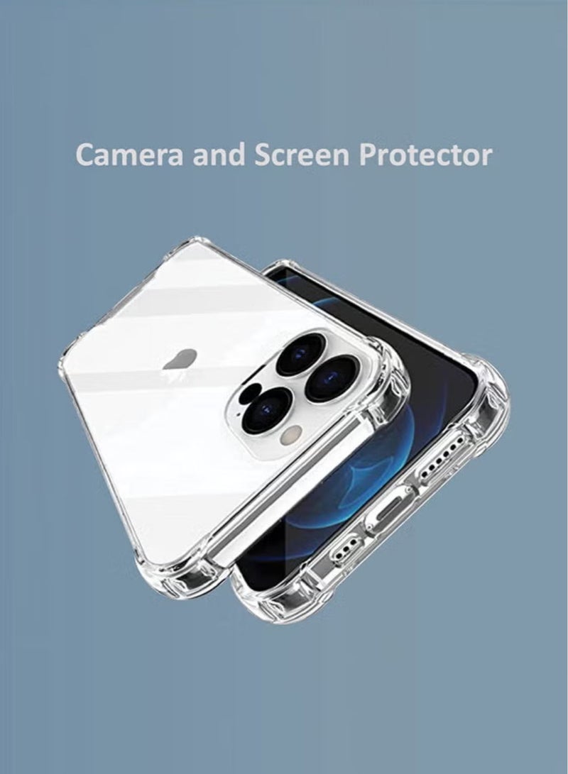 ماكس آند ماكس جراب شفاف لهاتف iPhone 14 Pro Max - غطاء TPU ناعم فائق النحافة مضاد للاصفرار ومقاوم للصدمات مع حماية من السقوط والخدوش المتعددة - غطاء خلفي شفاف - Image 5