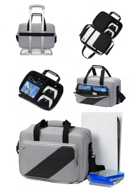 Travel Storage Bag for Ps5, Shoulder Bag For Playstation 5 Console & Accessories, Large Capacity Accessories