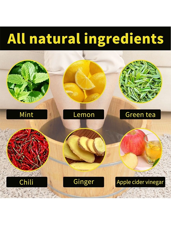 سيفودون نقع القدم العشبي المهدئ والتشكيل ، حبات نقع تنظيف القدم العشبية ، نقع القدم للجسم العشبية ، نقع القدم للتخلص من السموم ، باديكير سبا القدم مع ملح الاستحمام ، كريم القدم ، مقشر القدم ، حبات تدليك القدم العشبية الطبيعية للرجال والنساء - 2 عبوات 20 قطعة - Image 3